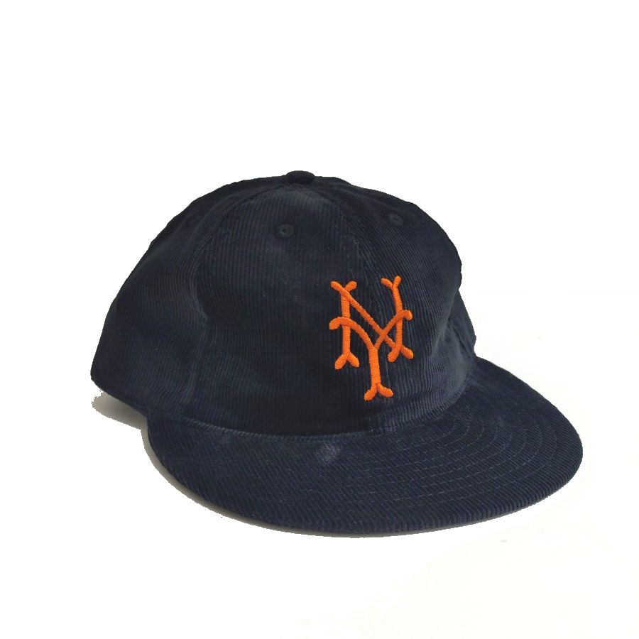 COOPERSTOWN BALL CAP / CORDUROY CAP /  1947 NEWYORK CUBANS / BLACK / SOFT VISOR / PATCH / SPECIAL ORDER MODEL / MADE IN USA