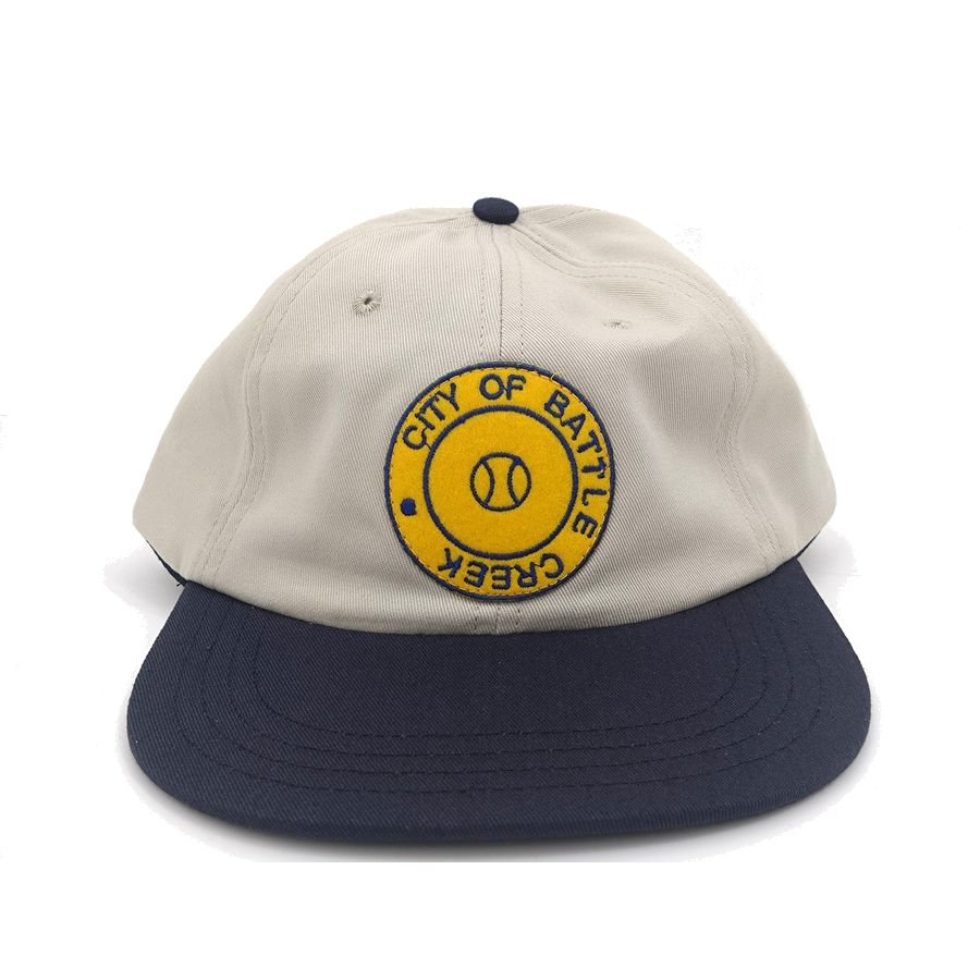 COOPERSTOWN BALL CAP / 1946 BATTLE CREEK BELLES  / STONE ×  NAVY【SPECIAL ORDER COLOR】MADE IN USA