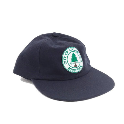 COOPERSTOWN BALL CAP / 1949 KALAMAZOO LASSIES / WOOLSAGE / NAVY / PATCH / SNAP / MADE IN USA