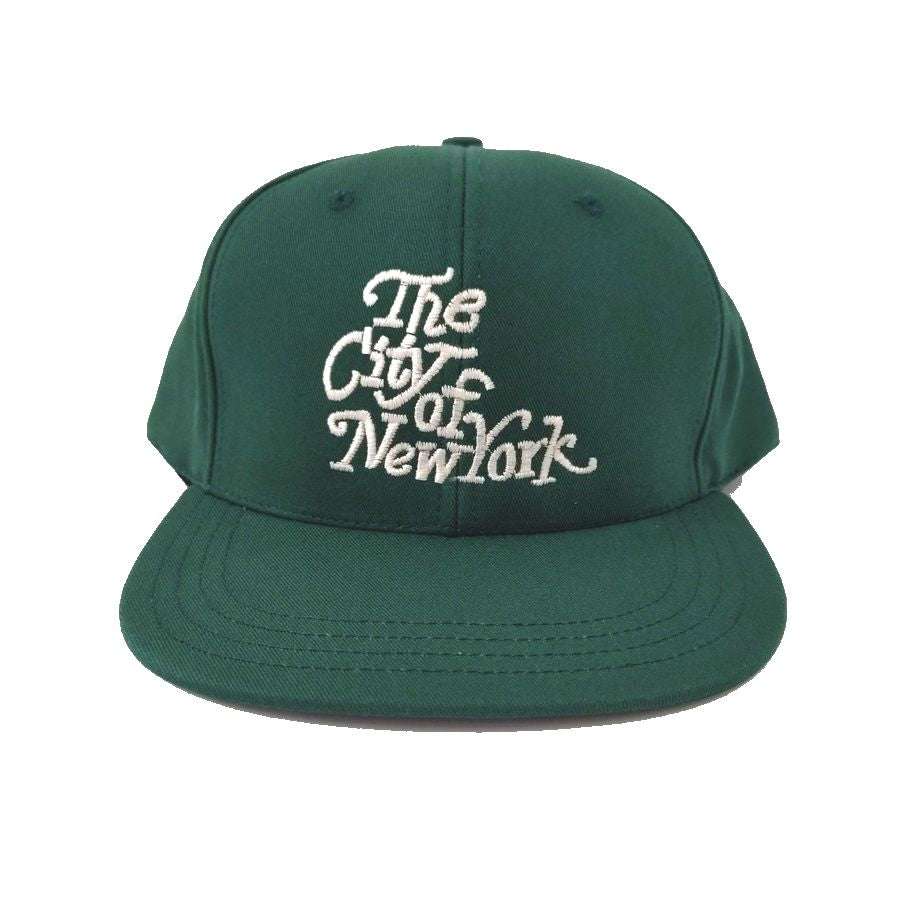 COOPERSTOWN BALL CAP / The City Of Newyork / HIGH-CROWN / GREEN / SNAP / MADE IN USA