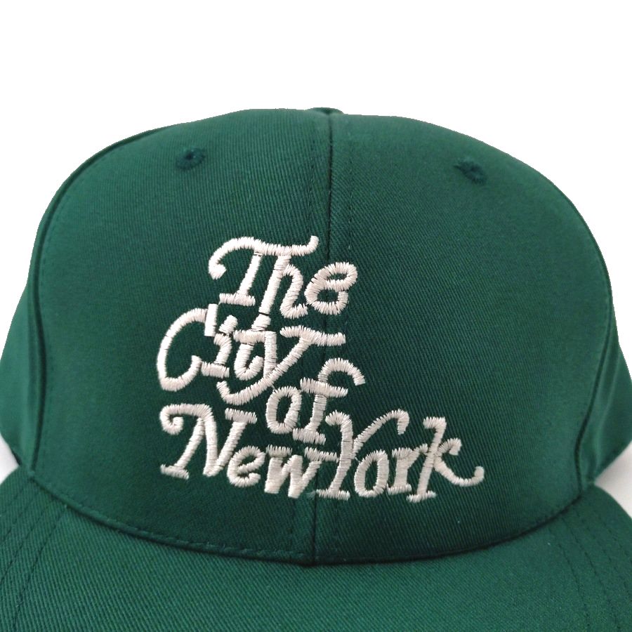 COOPERSTOWN BALL CAP / The City Of Newyork / HIGH-CROWN / GREEN / SNAP / MADE IN USA