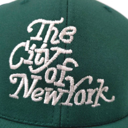 COOPERSTOWN BALL CAP / The City Of Newyork / HIGH-CROWN / GREEN / SNAP / MADE IN USA