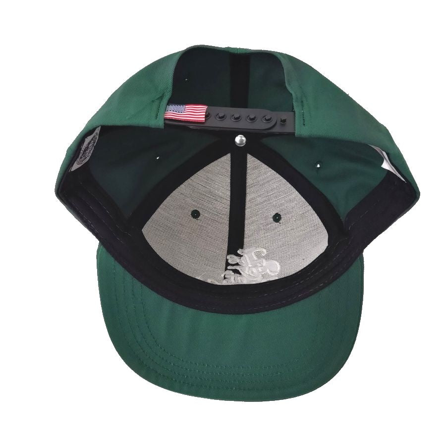 COOPERSTOWN BALL CAP / The City Of Newyork / HIGH-CROWN / GREEN / SNAP / MADE IN USA
