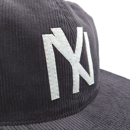 COOPERSTOWN BALL CAP / CORDUROY CAP / 1935 NEWYORK BLACK YANKEES / GRAY / SOFT VISOR / FELT / SPECIAL ORDER MODEL / MADE IN USA