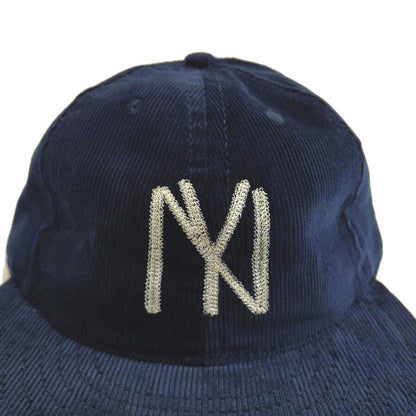 COOPERSTOWN BALL CAP / CORDUROY CAP / 1935 NEWYORK BLACK YANKEES / NAVY / SOFT VISOR / CHAN-STITCH / SPECIAL ORDER MODEL / MADE IN USA