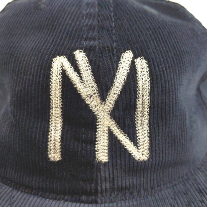 COOPERSTOWN BALL CAP / CORDUROY CAP / 1935 NEWYORK BLACK YANKEES / NAVY / SOFT VISOR / CHAN-STITCH / SPECIAL ORDER MODEL / MADE IN USA