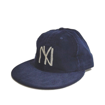 COOPERSTOWN BALL CAP / CORDUROY CAP / 1935 NEWYORK BLACK YANKEES / NAVY / SOFT VISOR / CHAN-STITCH / SPECIAL ORDER MODEL / MADE IN USA