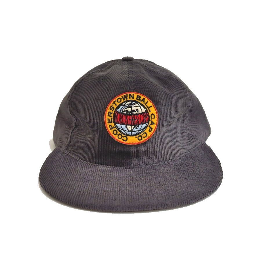 COOPERSTOWN BALL CAP / CORDUROY CAP / COOPERS PATCH  / GRAY / SOFT VISOR / PATCH / SPECIAL ORDER MODEL / MADE IN USA