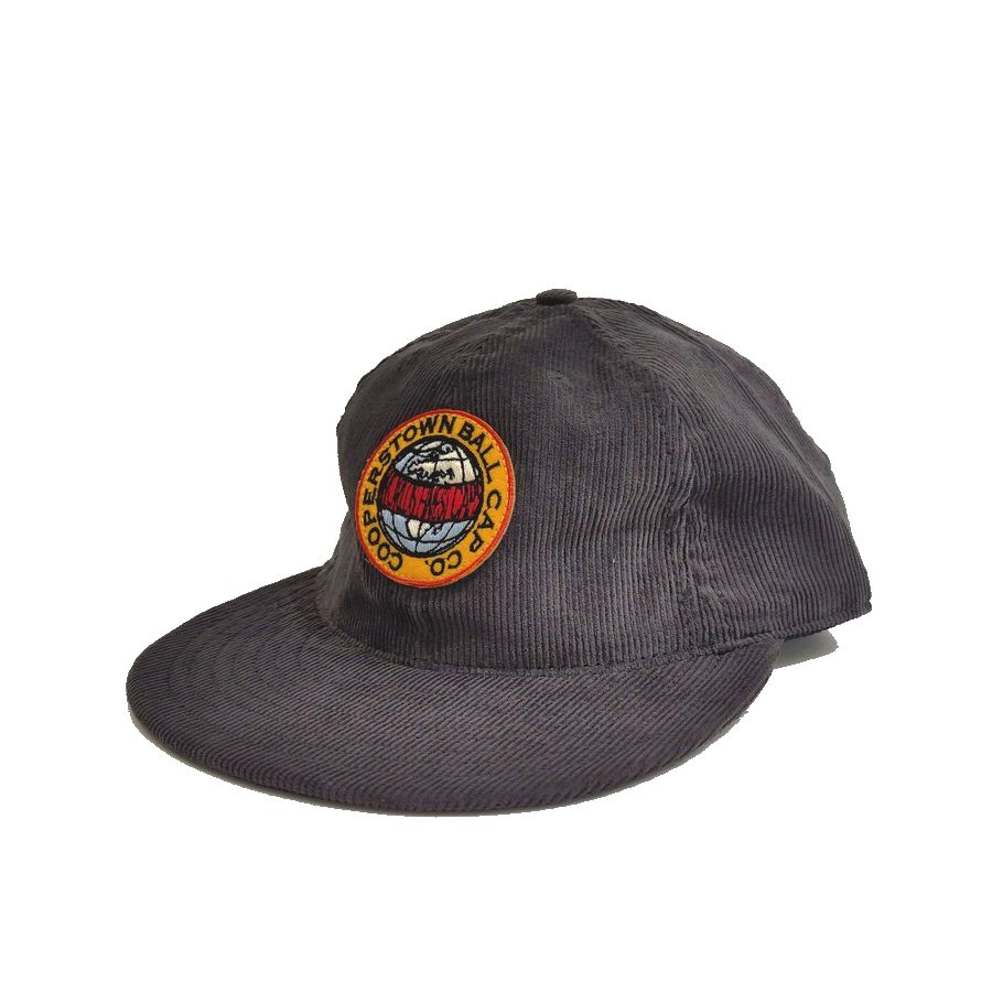 COOPERSTOWN BALL CAP / CORDUROY CAP / COOPERS PATCH  / GRAY / SOFT VISOR / PATCH / SPECIAL ORDER MODEL / MADE IN USA