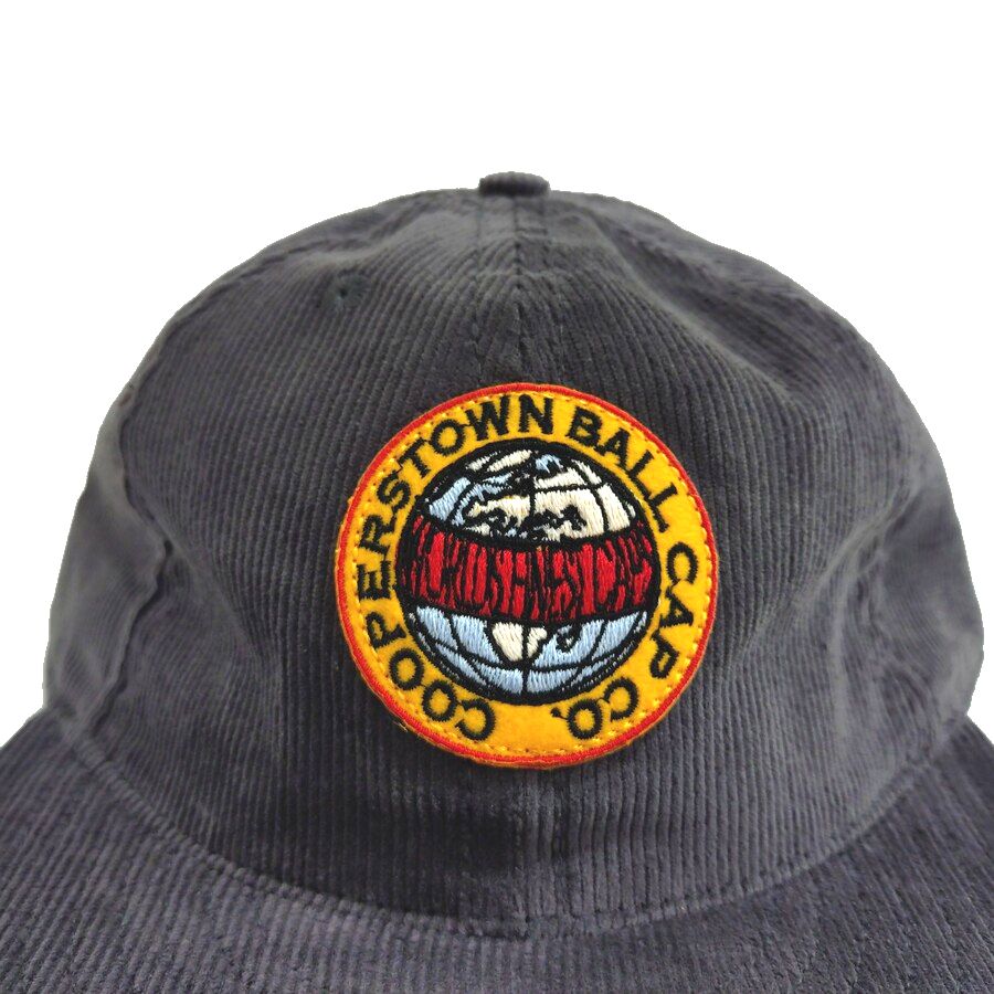 COOPERSTOWN BALL CAP / CORDUROY CAP / COOPERS PATCH  / GRAY / SOFT VISOR / PATCH / SPECIAL ORDER MODEL / MADE IN USA