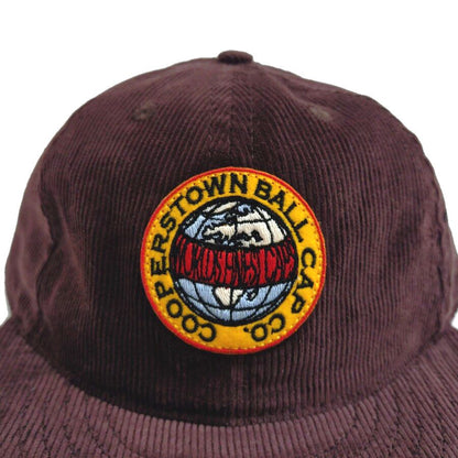 COOPERSTOWN BALL CAP / CORDUROY CAP / COOPERS PATCH  / BROWN / SOFT VISOR / PATCH / SPECIAL ORDER MODEL / MADE IN USA
