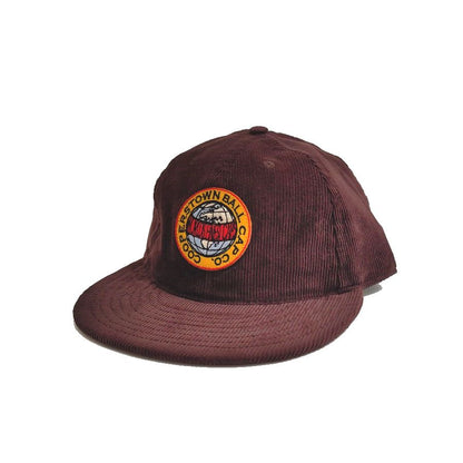COOPERSTOWN BALL CAP / CORDUROY CAP / COOPERS PATCH  / BROWN / SOFT VISOR / PATCH / SPECIAL ORDER MODEL / MADE IN USA