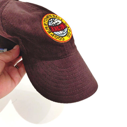 COOPERSTOWN BALL CAP / CORDUROY CAP / COOPERS PATCH  / BROWN / SOFT VISOR / PATCH / SPECIAL ORDER MODEL / MADE IN USA