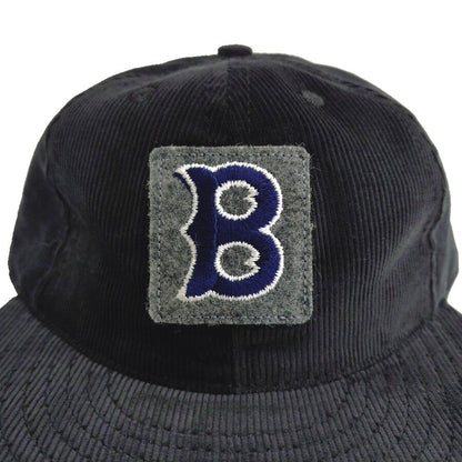COOPERSTOWN BALL CAP / CORDUROY CAP / BOSTON RED SOX / BLACK / SOFT VISOR / PATCH / SPECIAL ORDER MODEL / MADE IN USA