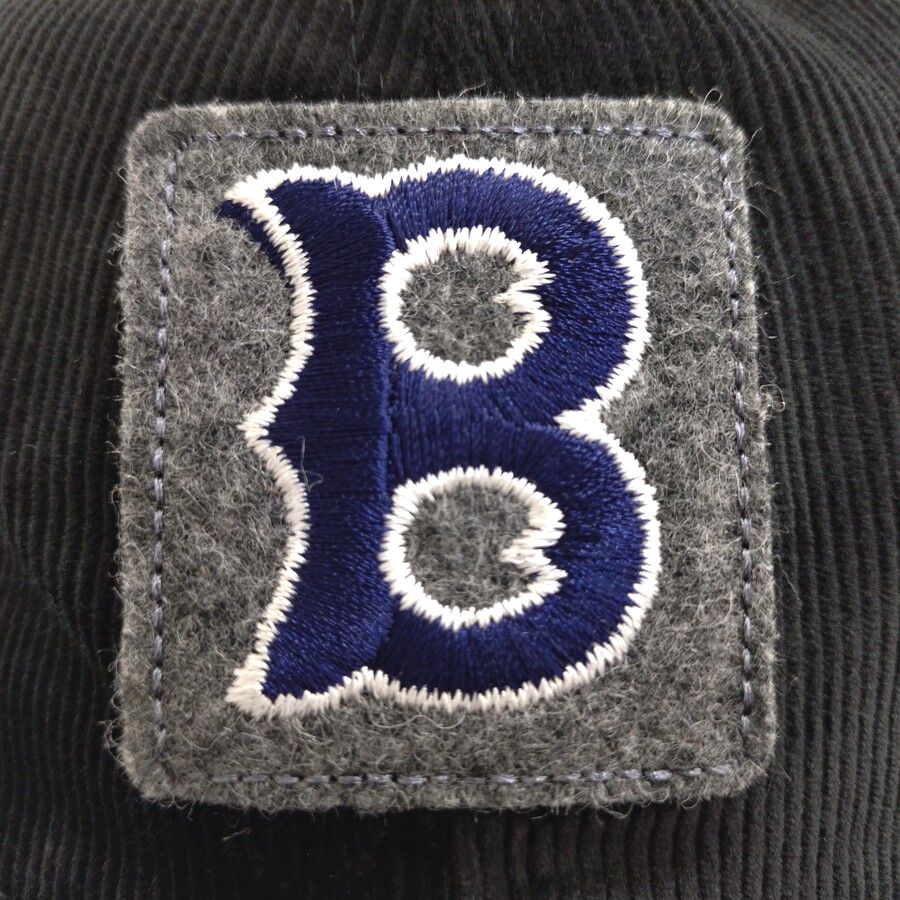 COOPERSTOWN BALL CAP / CORDUROY CAP / BOSTON RED SOX / BLACK / SOFT VISOR / PATCH / SPECIAL ORDER MODEL / MADE IN USA