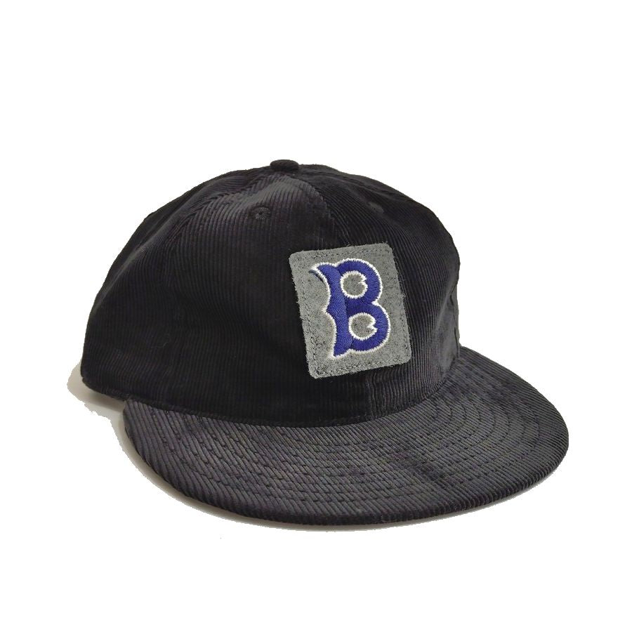 COOPERSTOWN BALL CAP / CORDUROY CAP / BOSTON RED SOX / BLACK / SOFT VISOR / PATCH / SPECIAL ORDER MODEL / MADE IN USA