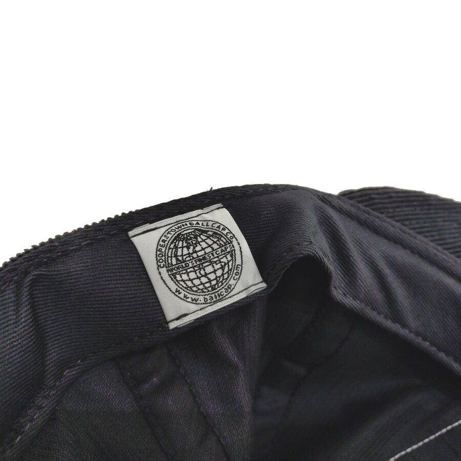 COOPERSTOWN BALL CAP / CORDUROY CAP / COOPERS PATCH  / BLACK / SOFT VISOR / PATCH / SPECIAL ORDER MODEL / MADE IN USA