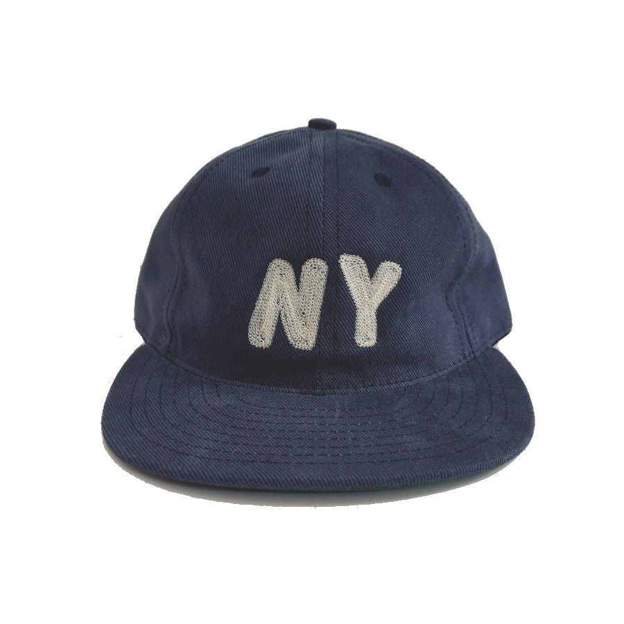 COOPERSTOWN BALL CAP / NEWYORK(NY) / BEEFY BRUSHED BULL DENIM CAP / NAVY/ 12OZ / MADE IN USA