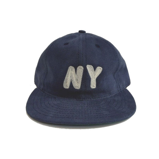 COOPERSTOWN BALL CAP / NEWYORK(NY) / BEEFY BRUSHED BULL DENIM CAP / NAVY/ 12OZ / MADE IN USA