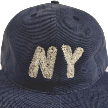 COOPERSTOWN BALL CAP / NEWYORK(NY) / BEEFY BRUSHED BULL DENIM CAP / NAVY/ 12OZ / MADE IN USA