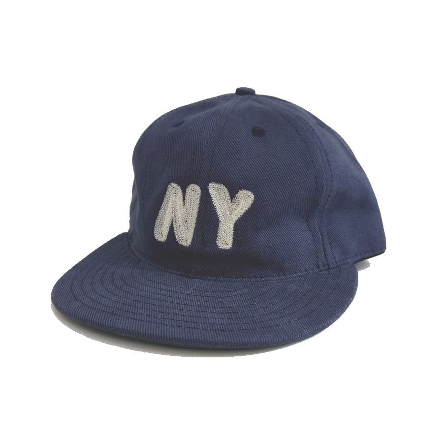 COOPERSTOWN BALL CAP / NEWYORK(NY) / BEEFY BRUSHED BULL DENIM CAP / NAVY/ 12OZ / MADE IN USA