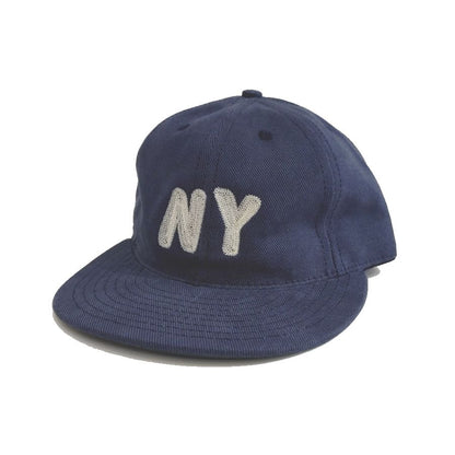 COOPERSTOWN BALL CAP / NEWYORK(NY) / BEEFY BRUSHED BULL DENIM CAP / NAVY/ 12OZ / MADE IN USA