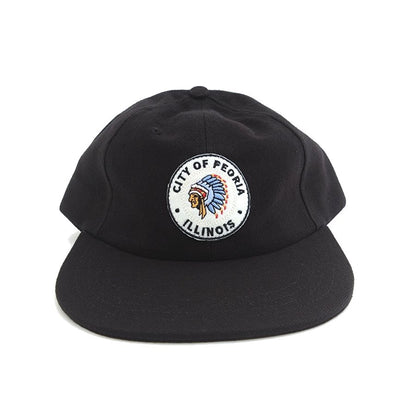 COOPERSTOWN BALL CAP / 1948 ROCK FORD PEACHES / WOOLSAGE / PATCH / SNAP / BLACK / MADE IN USA