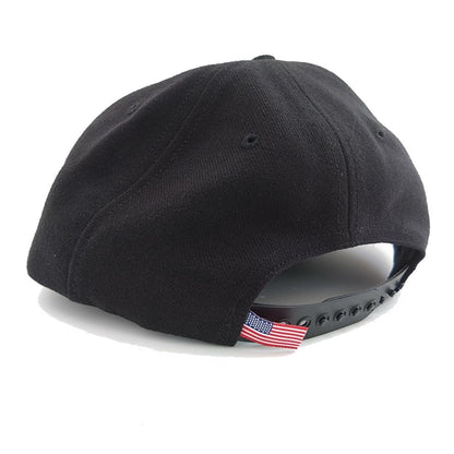 COOPERSTOWN BALL CAP / 1948 ROCK FORD PEACHES / WOOLSAGE / PATCH / SNAP / BLACK / MADE IN USA