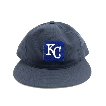 COOPERSTOWN BALL CAP / KANSAS CITY ROYALS / VINTAGE PATCH / BRUSHED COTTON TWILL / SOFT VISOR / SNAP / NAVY / SPECIAL ORDER MODEL / MADE IN USA