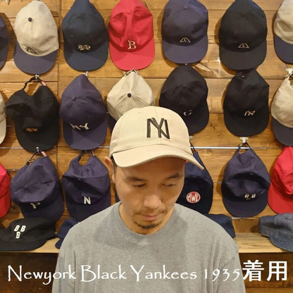 COOPERSTOWN BALL CAP / 1935 NEWYORK BLACK YANKEES / KHAKI / SPECIAL ORDER COLOR MADE IN USA