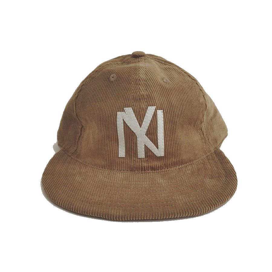 COOPERSTOWN BALL CAP / CORDUROY CAP / 1935 NEWYORK BLACK YANKEES / KHAKI / SOFT VISOR / FELT / SPECIAL ORDER MODEL / MADE IN USA