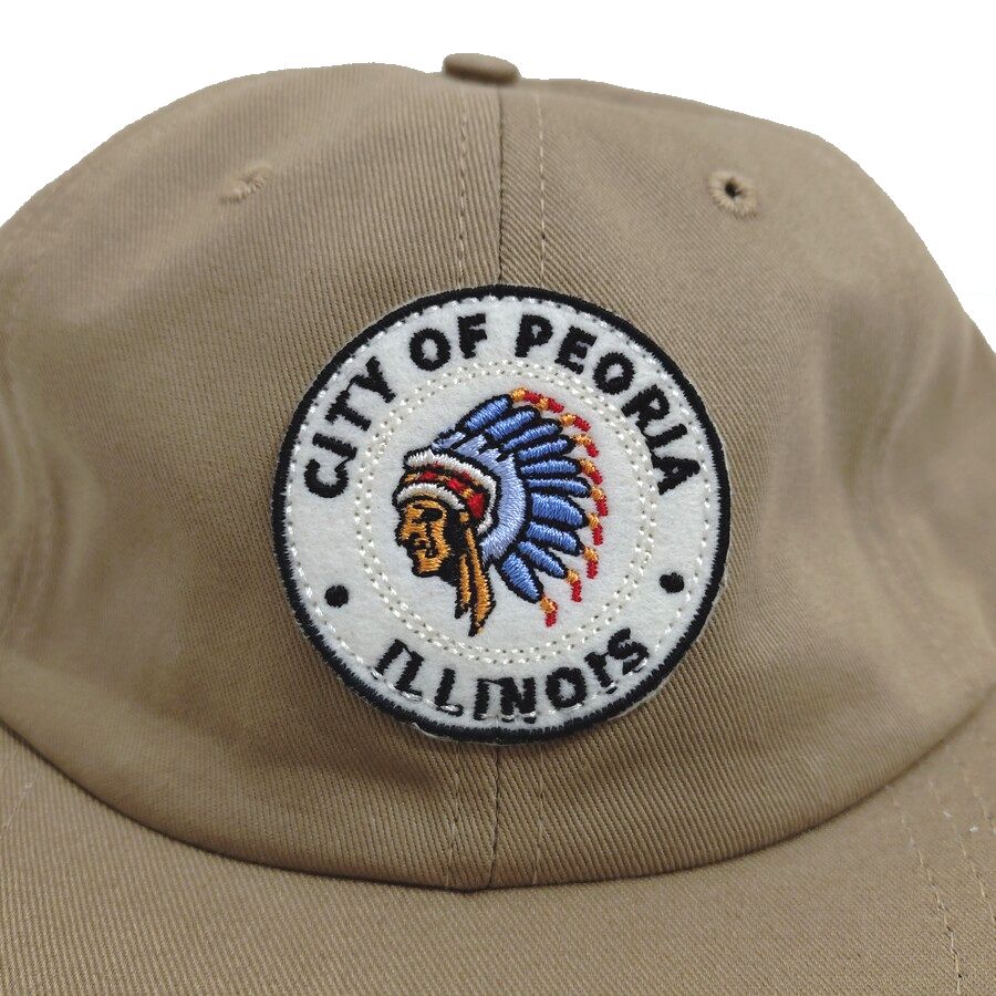 COOPERSTOWN BALL CAP / 1948 ROCK FORD PEACHES / KHAKI / SPECIAL ORDER COLOR /  MADE IN USA
