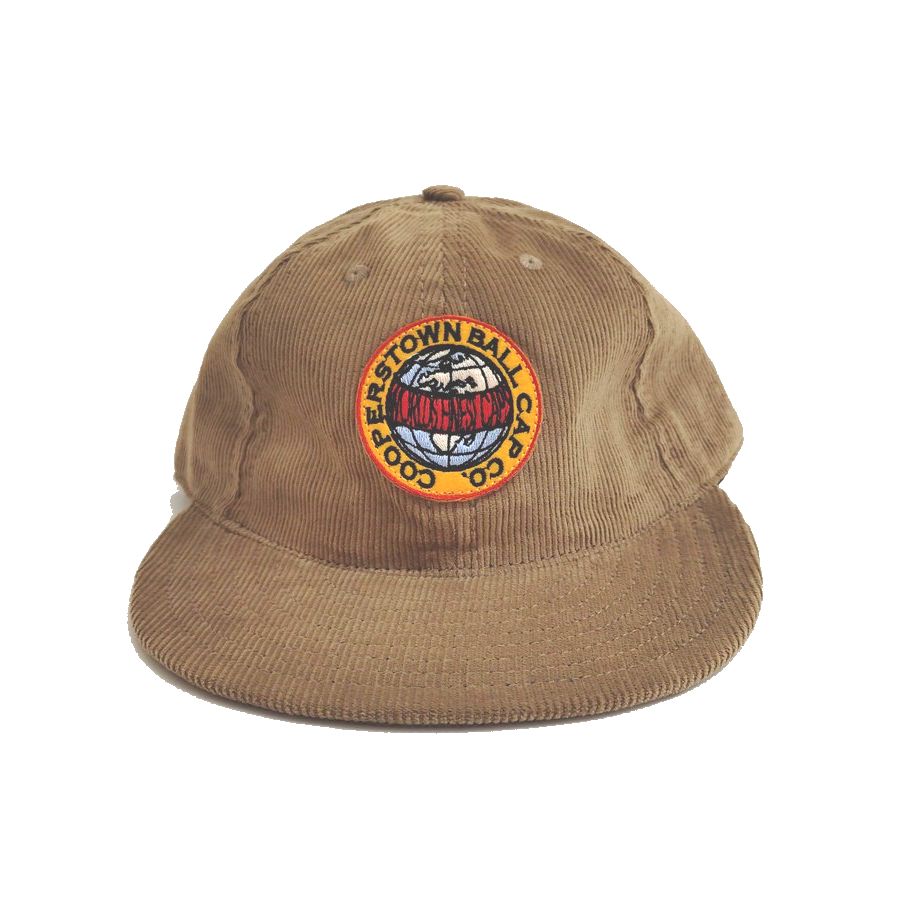 COOPERSTOWN BALL CAP / CORDUROY CAP / COOPERS PATCH  / KHAKI / SOFT VISOR / PATCH / SPECIAL ORDER MODEL / MADE IN USA