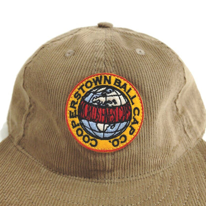 COOPERSTOWN BALL CAP / CORDUROY CAP / COOPERS PATCH  / KHAKI / SOFT VISOR / PATCH / SPECIAL ORDER MODEL / MADE IN USA
