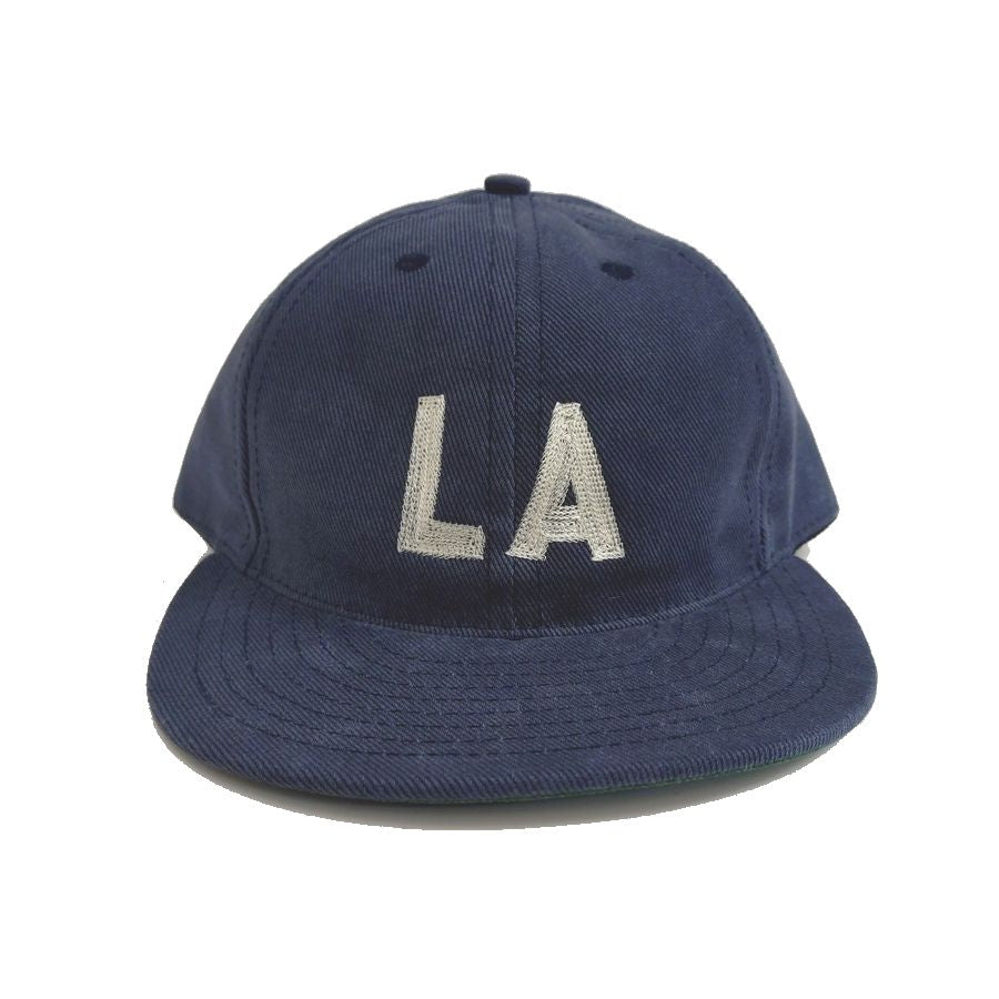 COOPERSTOWN BALL CAP / LOSANGELES / BEEFY BRUSHED BULL DENIM CAP / NAVY/ 12OZ / MADE IN USA