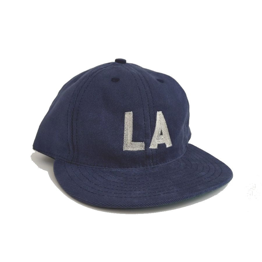 COOPERSTOWN BALL CAP / LOSANGELES / BEEFY BRUSHED BULL DENIM CAP / NAVY/ 12OZ / MADE IN USA