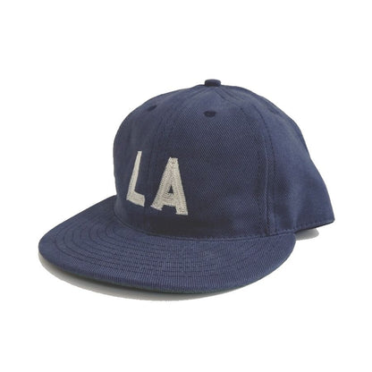 COOPERSTOWN BALL CAP / LOSANGELES / BEEFY BRUSHED BULL DENIM CAP / NAVY/ 12OZ / MADE IN USA