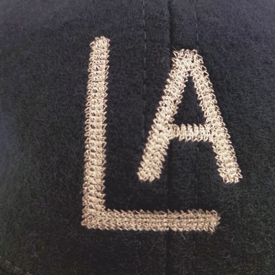 COOPERSTOWN BALL CAP / 1943 LOSANGELES ENGELES(CHAIN-STITCH) / WOOL NYLON / LEATHER STRAP / 2 COLOR / MADE IN USA