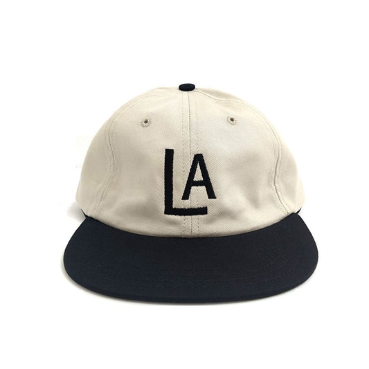 COOPERSTOWN BALL CAP / 1943 LOSANGELES ENGELES / STONE×BLACK / SPECIAL ORDER COLOR / MADE IN USA
