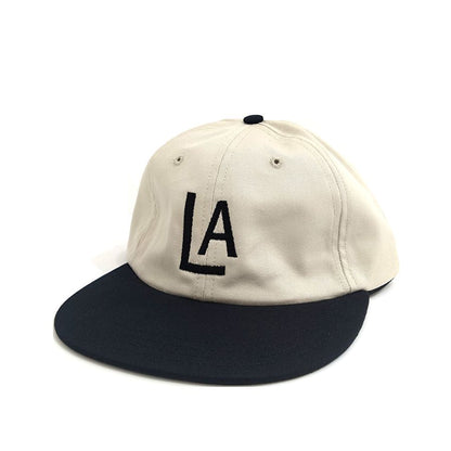COOPERSTOWN BALL CAP / 1943 LOSANGELES ENGELES / STONE×BLACK / SPECIAL ORDER COLOR / MADE IN USA