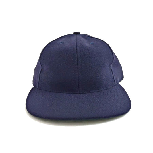 COOPERSTOWN BALL CAP / SOLID / NAVY / WOOL FLANNEL / LEATHER STRAP / MADE IN USA