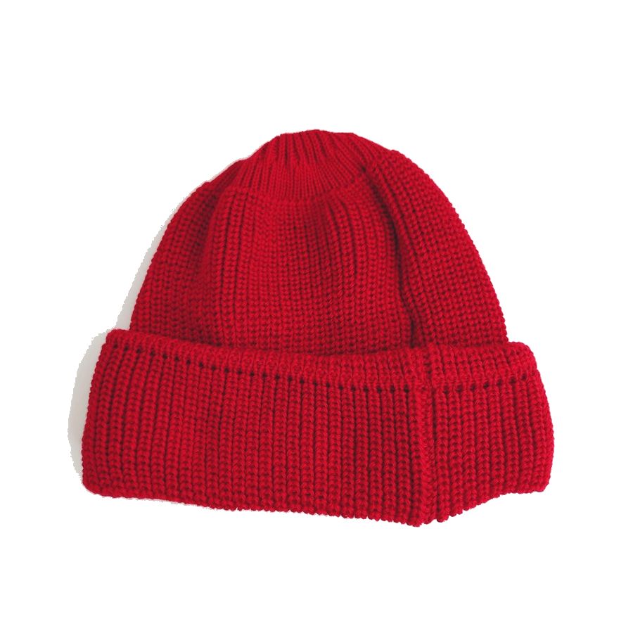 modAS / KNIT CAP / JUIST / RED / COTTON / MADE IN GERMANY