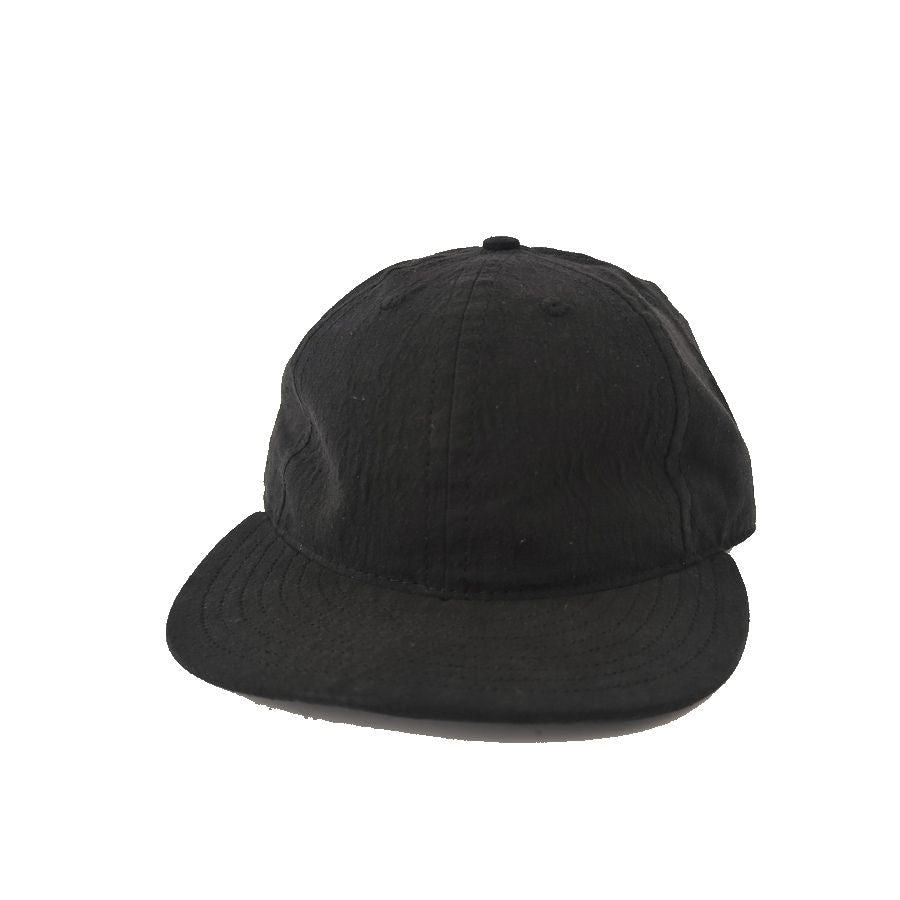 COOPERSTOWN BALL CAP / LINEN COTTON CAP / BLACK / SPECIAL ORDER MODEL / STRUCTURED / MADE IN USA