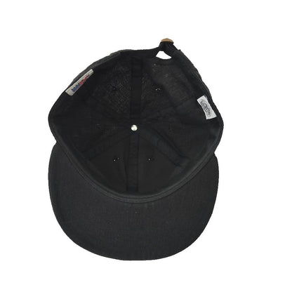 COOPERSTOWN BALL CAP / LINEN COTTON CAP / BLACK / SPECIAL ORDER MODEL / STRUCTURED / MADE IN USA