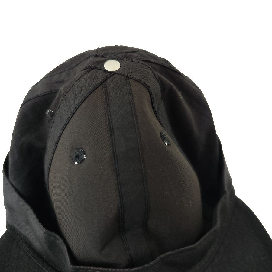 COOPERSTOWN BALL CAP / LINEN COTTON CAP / BLACK / SPECIAL ORDER MODEL / STRUCTURED / MADE IN USA