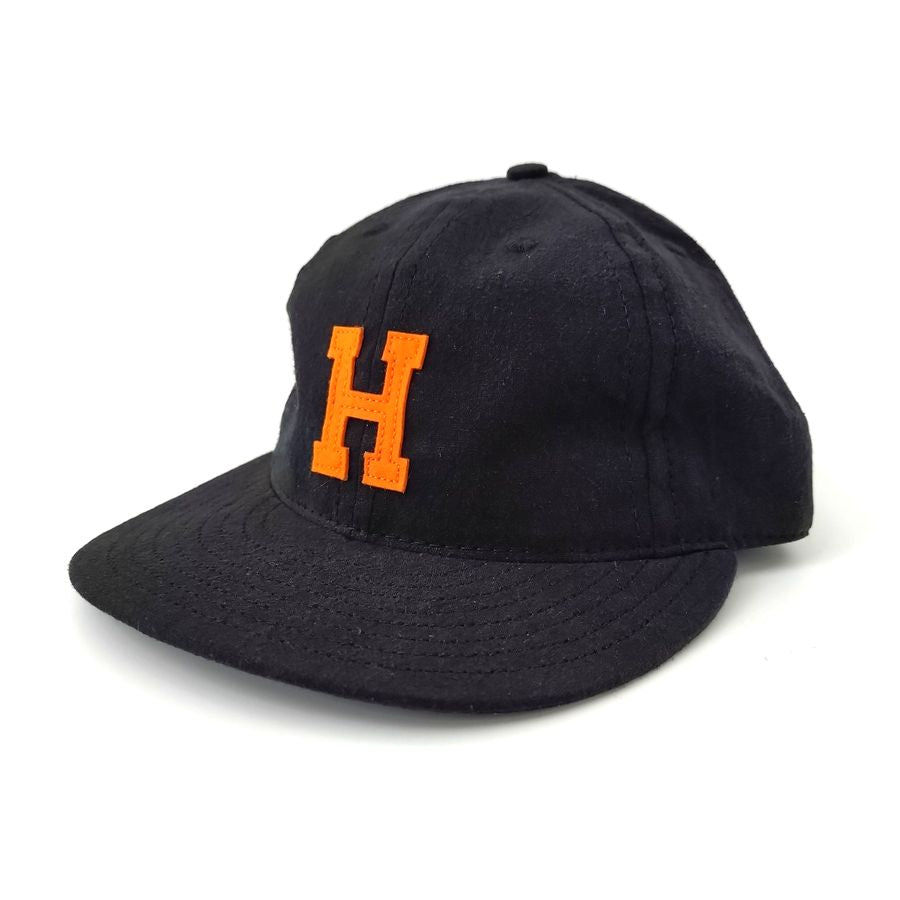 COOPERSTOWN BALL CAP / 1931 HOMESTEAD GRAYS / LINEN COTTON / BLACK / FELT / SPECIAL ORDER MODEL / STRUCTURED / MADE IN USA