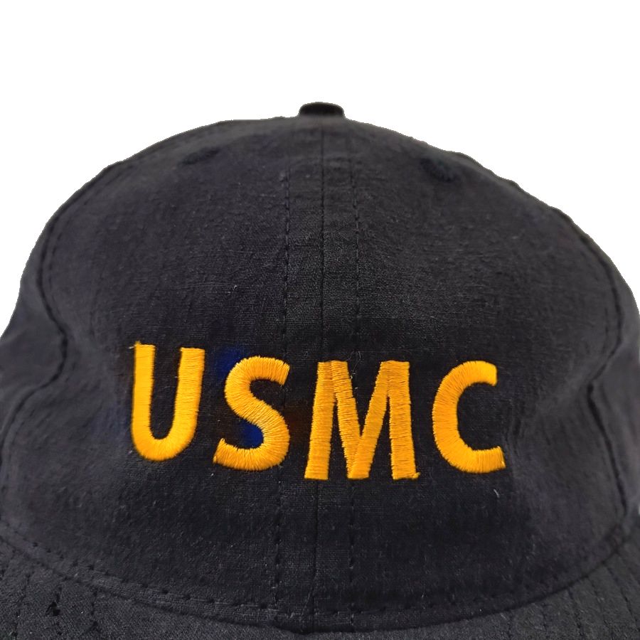 COOPERSTOWN BALL CAP / USMC / LINEN COTTON / BLACK / SPECIAL ORDER MODEL / STRUCTURED / MADE IN USA