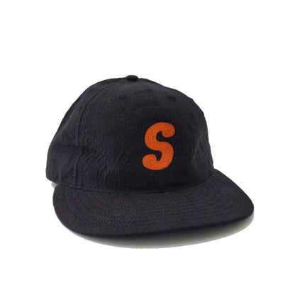 COOPERSTOWN BALL CAP / CHAIN STITCH ORIGINAL S / LINEN COTTON / BLACK / SPECIAL ORDER MODEL / STRUCTURED / MADE IN USA