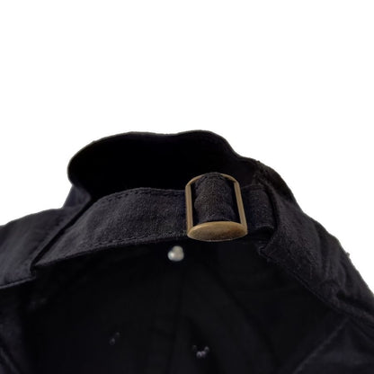 COOPERSTOWN BALL CAP / CHAIN STITCH ORIGINAL S / LINEN COTTON / BLACK / SPECIAL ORDER MODEL / STRUCTURED / MADE IN USA