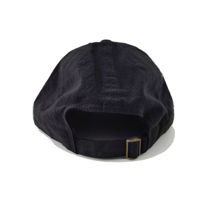 COOPERSTOWN BALL CAP / CHAIN STITCH ORIGINAL S / LINEN COTTON / BLACK / SPECIAL ORDER MODEL / STRUCTURED / MADE IN USA